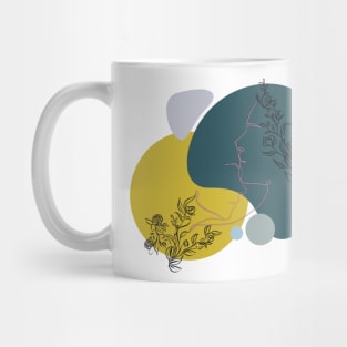 Abstract Couple Love Minimal Art Mug